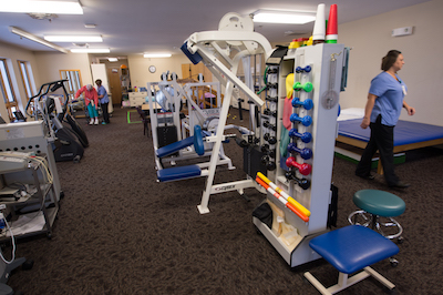 Physical Therapy gym at Fitzgibbon Hospital